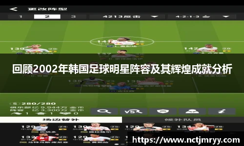 回顾2002年韩国足球明星阵容及其辉煌成就分析